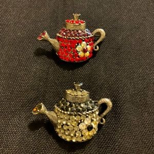 Jeweled Teapot Pins